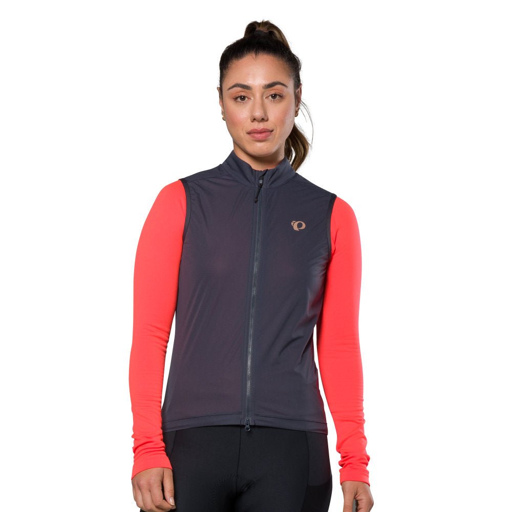 Pearl Izumi Versa Hooded Jacket women's small Quilted Hoodie Insulated Red  Blue